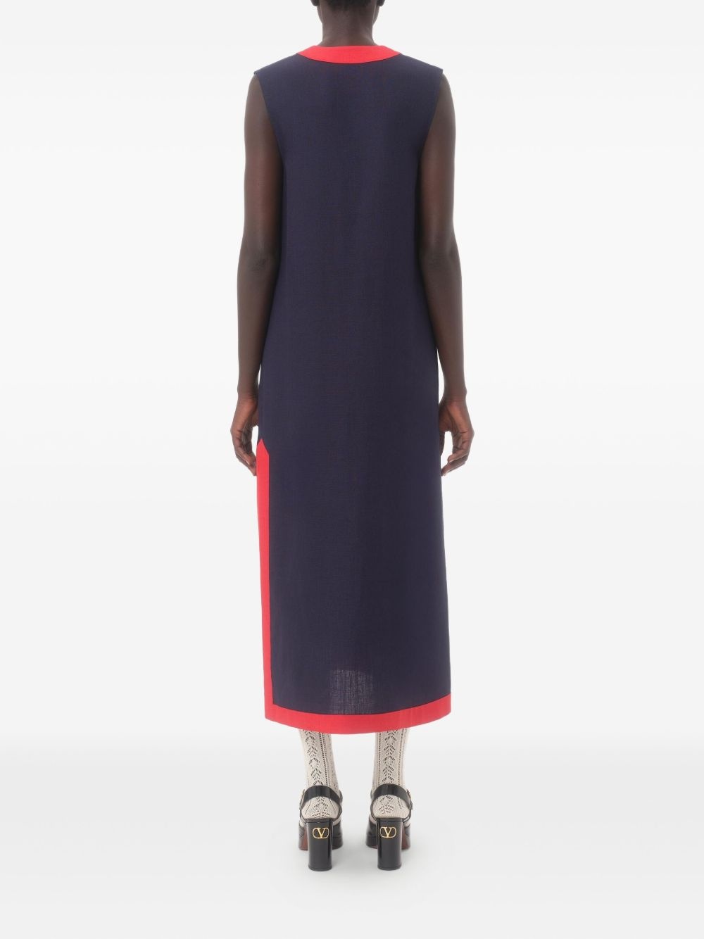 VISCOSE LINEN MIDI DRESS - 4