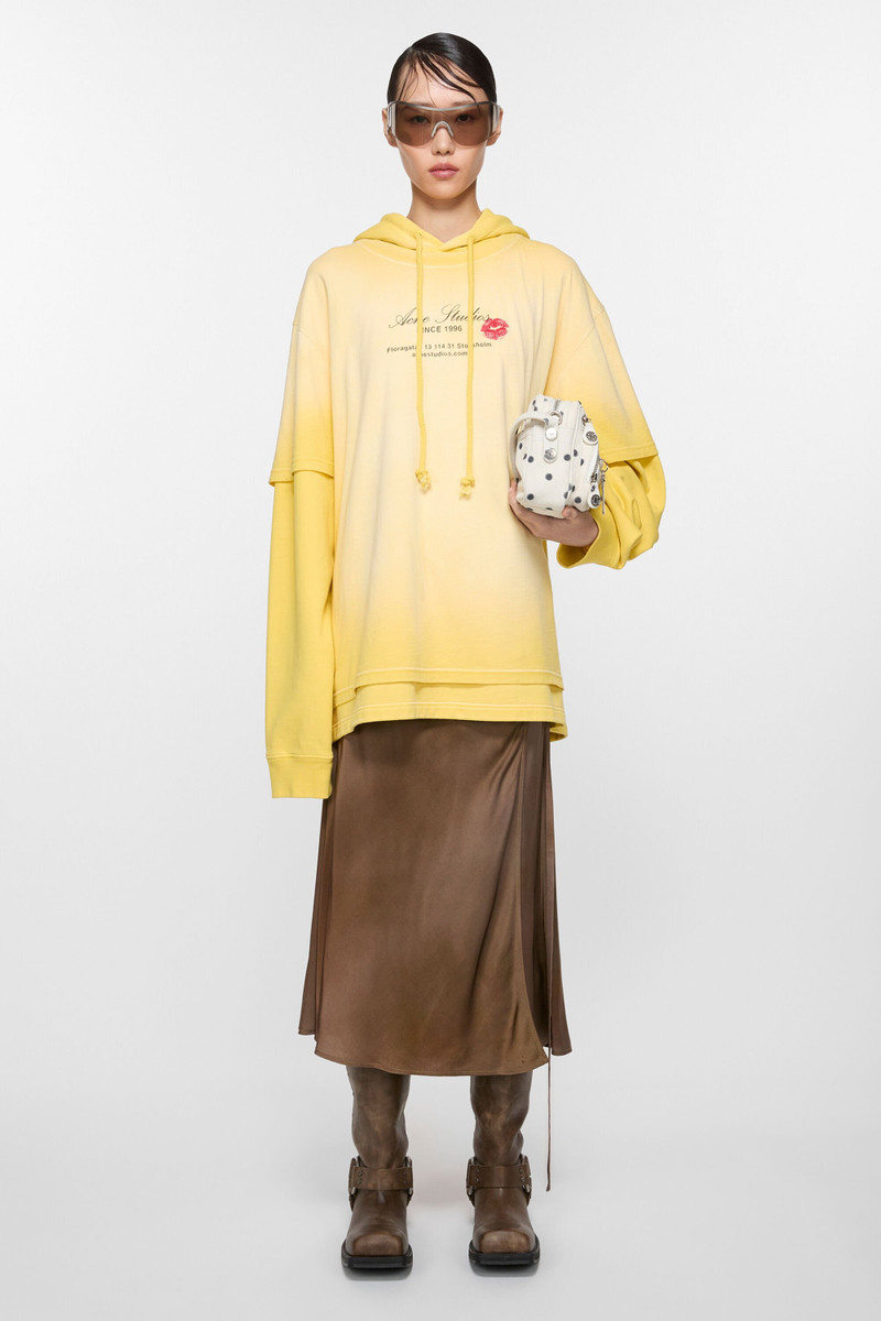 Satin wrap skirt - Golden brown 1