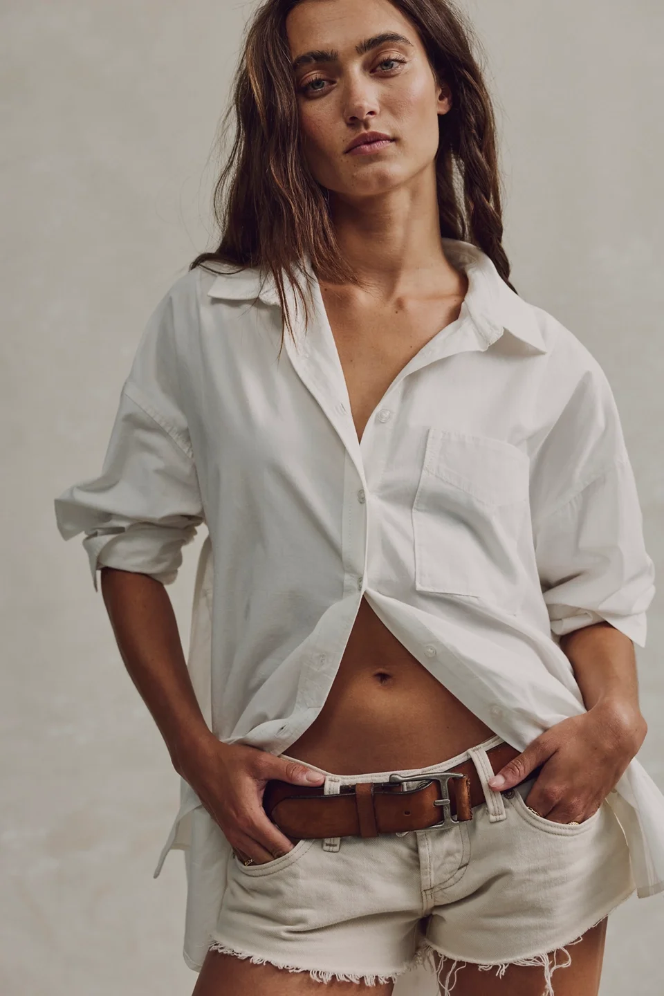 We The Free Lexi Poplin Button Down Shirt - 1