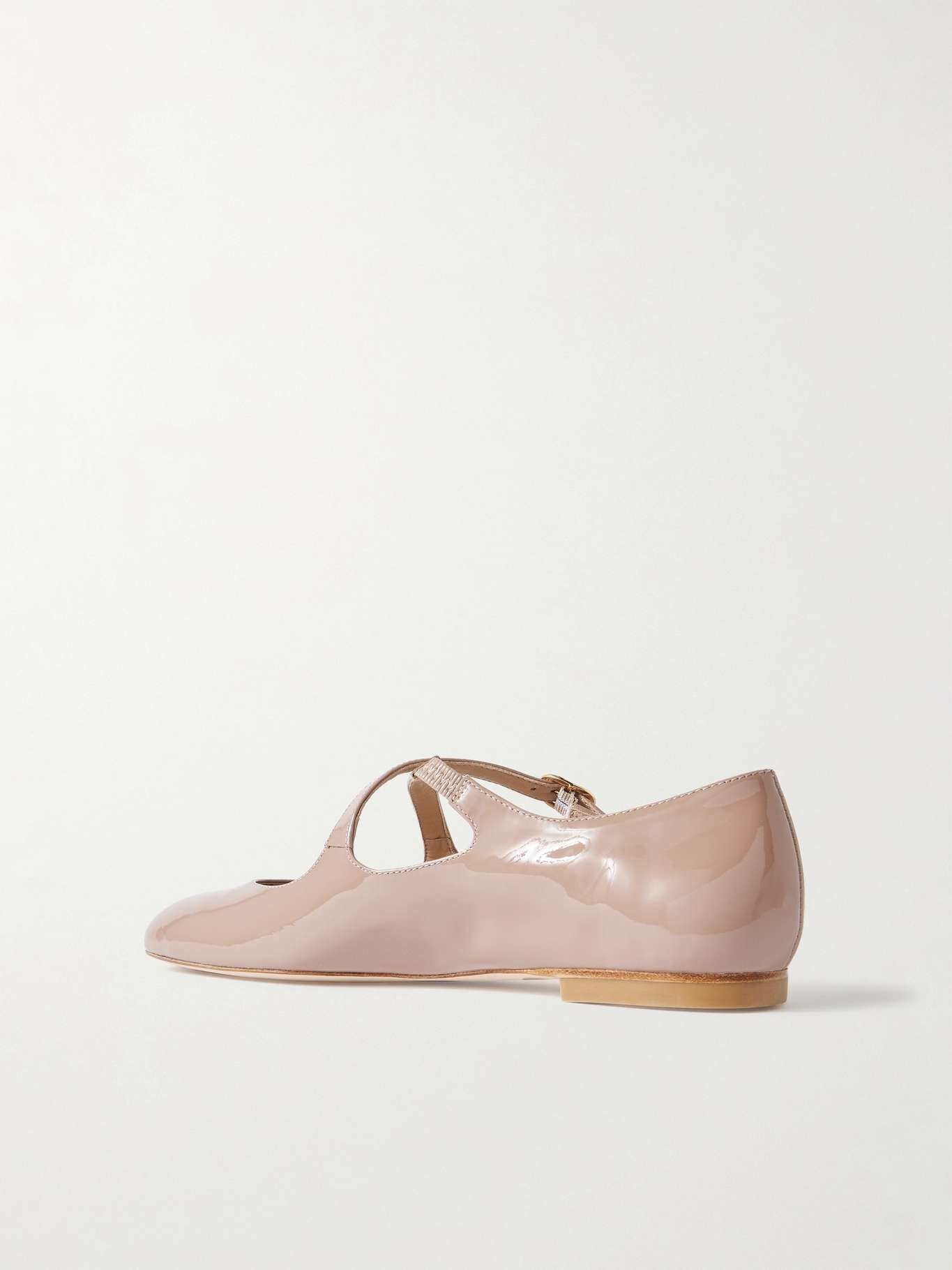Clem patent-leather Mary Jane ballet flats Blush - 3