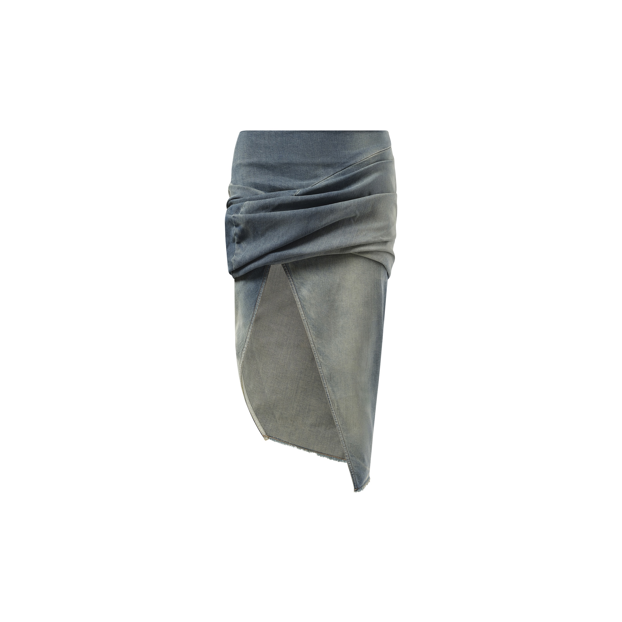 Low Twist Skirt in Washed Indigo - 2