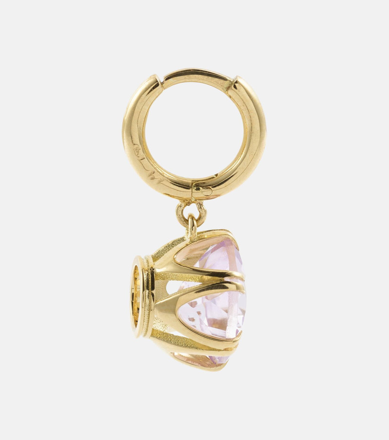 Crown 18kt gold earrings with amethysts 4