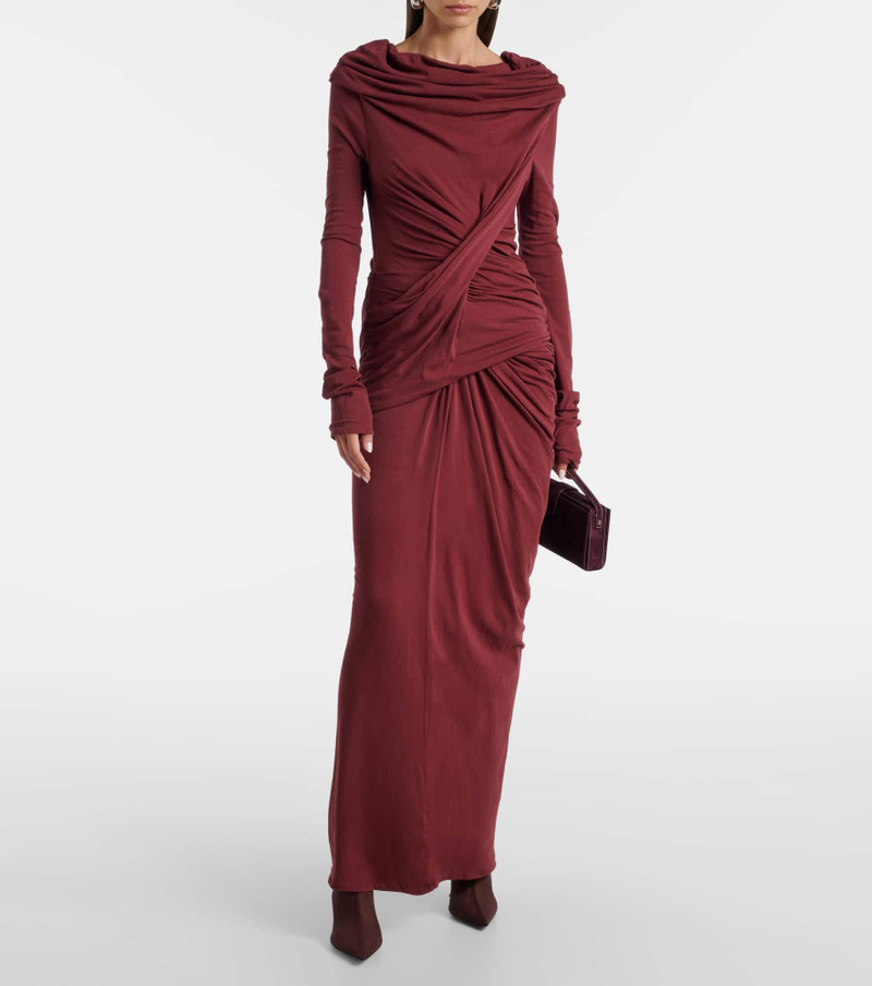 entire studios Gathered cotton-blend jersey maxi skirt outlook