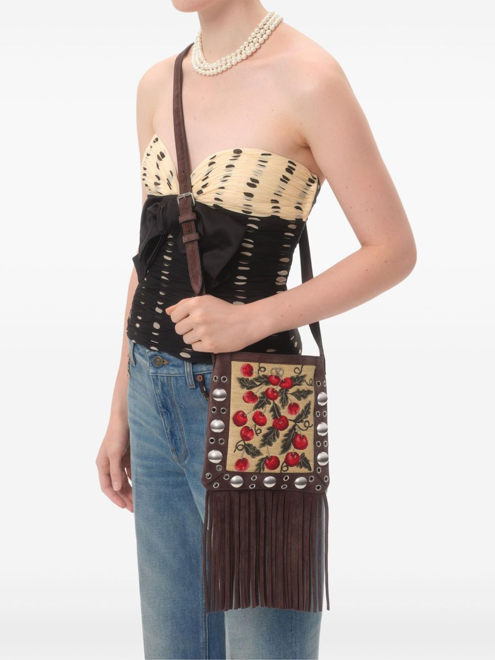 Nellcôte Embroidered shoulder bag - 3