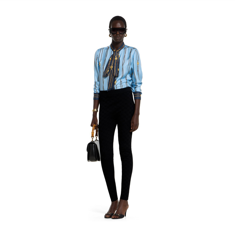 GUCCI Printed silk twill shirt outlook