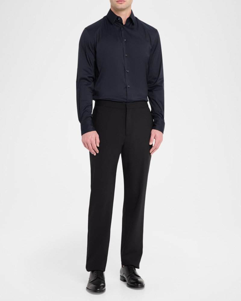GIORGIO ARMANI Men & apos;s Solid Stretch Poplin Sport Shirt outlook
