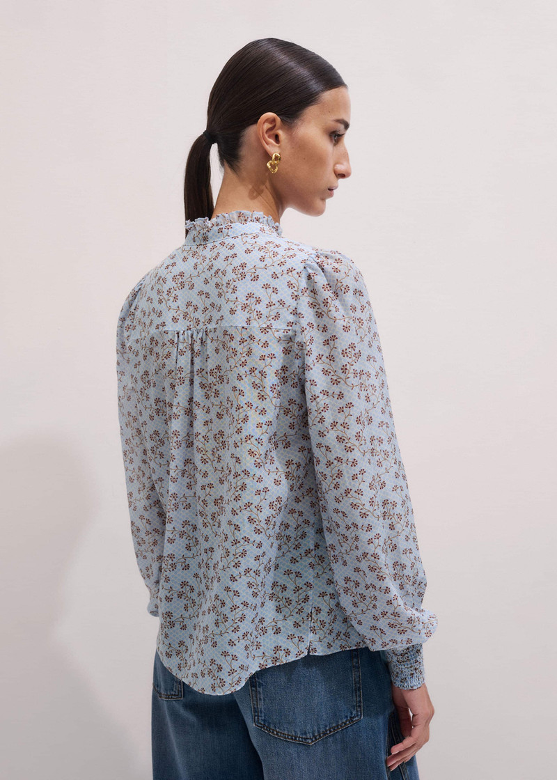 Lace Trim Blouse + Tie 6