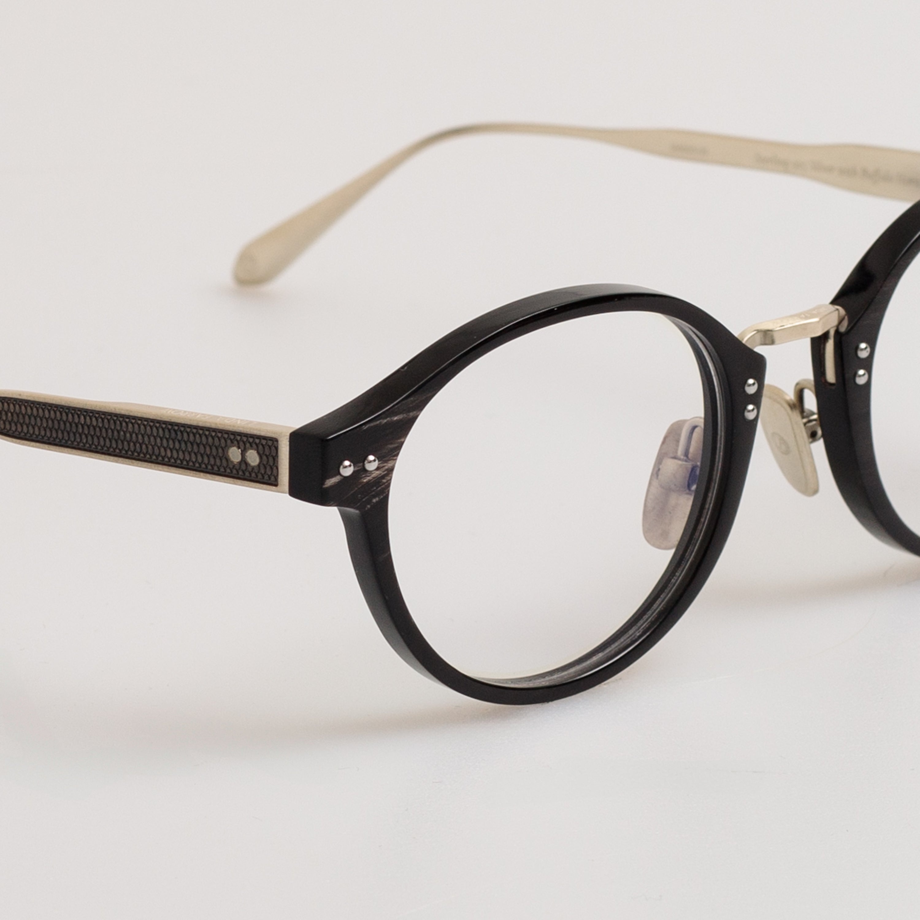 Marco Oval Optical Frame in Buffalo Horn and 925 Sterling Silver - 4