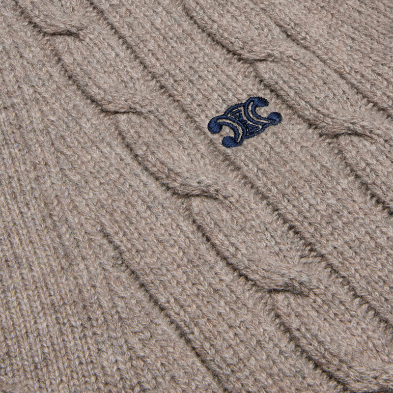 cable-knit triomphe cardigan in cashmere 4