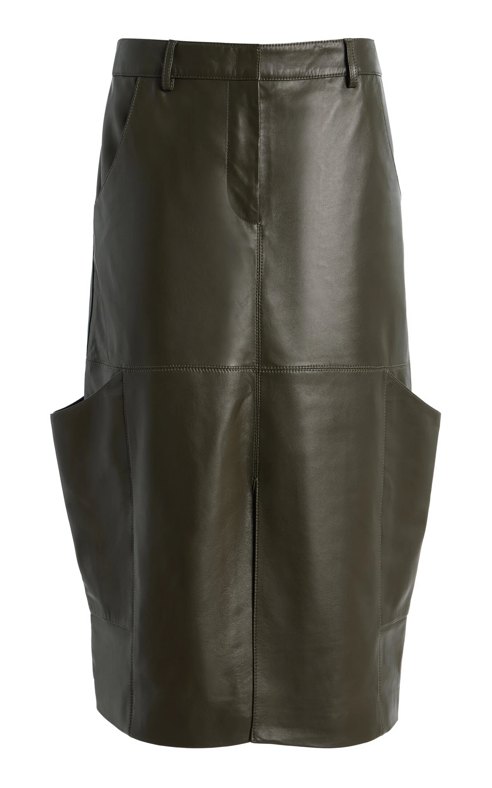 Oakley Leather Midi Skirt - 1