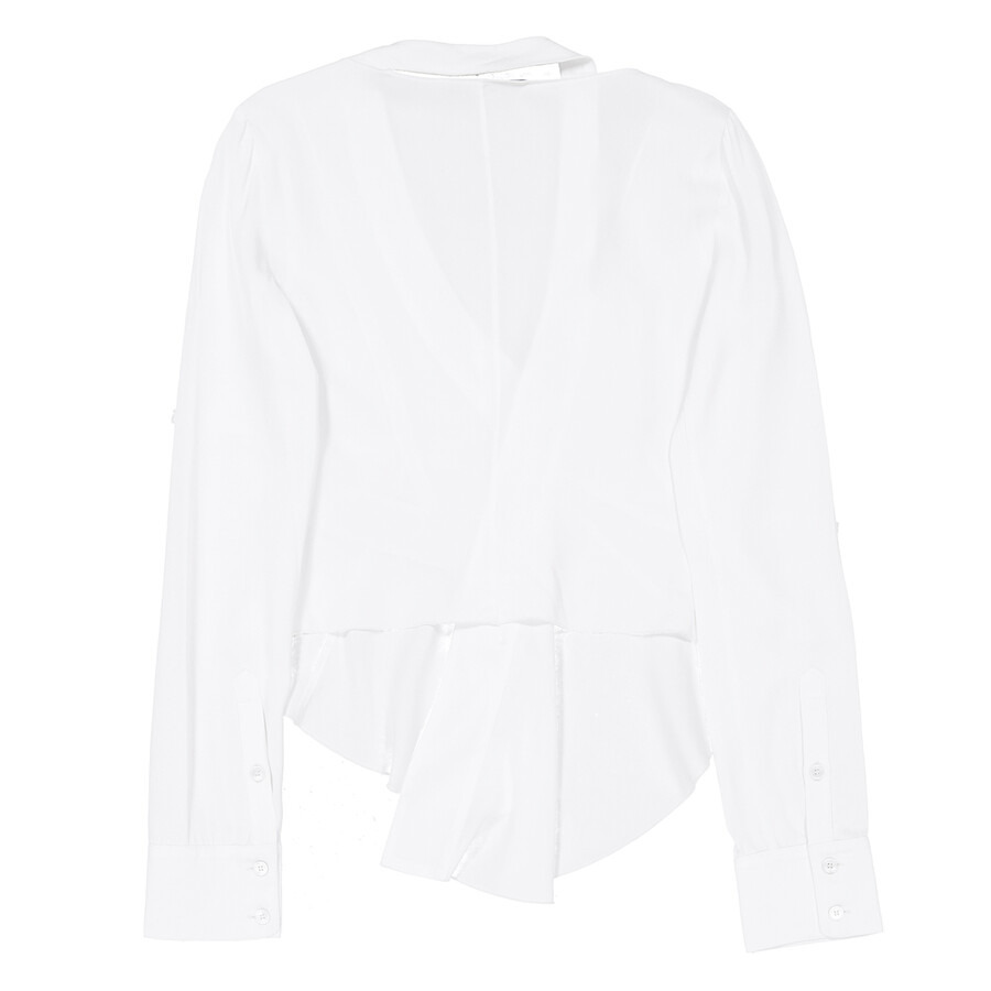 Stella Mccartney Ladies White Asymmetric Seam Detailed Shirt - 2