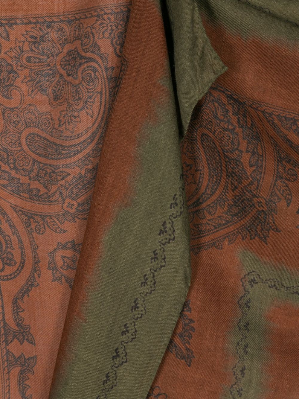 paisley bandana-print wool scarf - 3