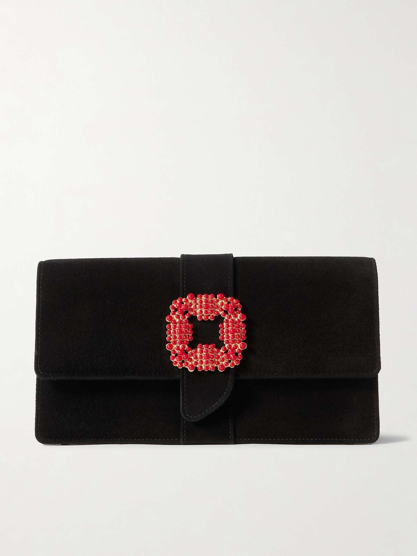Capri embellished suede clutch Black - 1