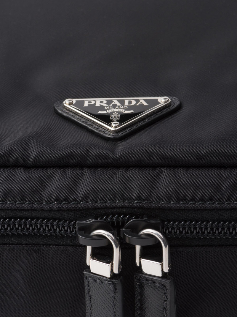 Women's Large Re-Nylon Zipper Pouch - Black 5