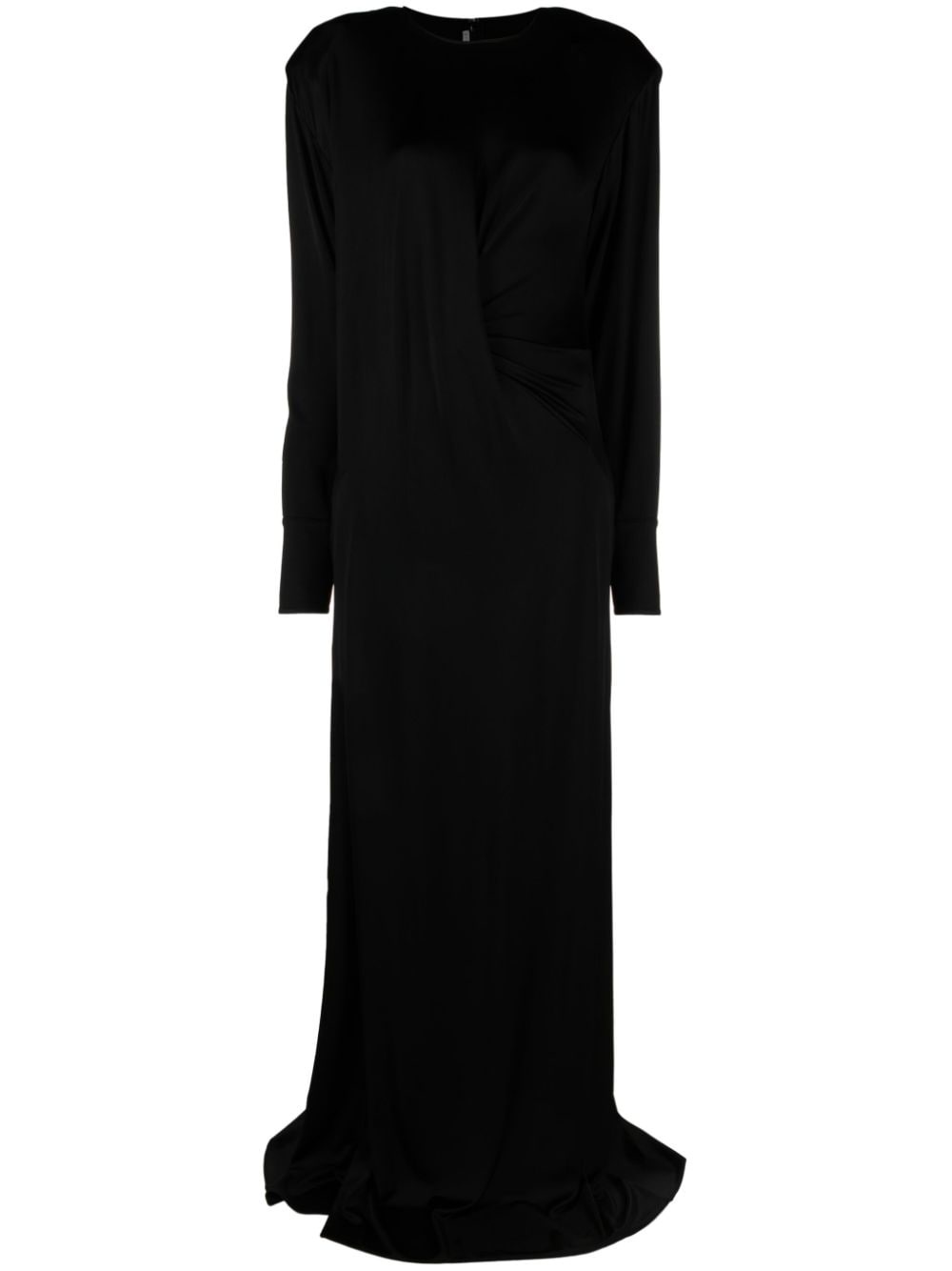 side-slit satin maxi dress - 1