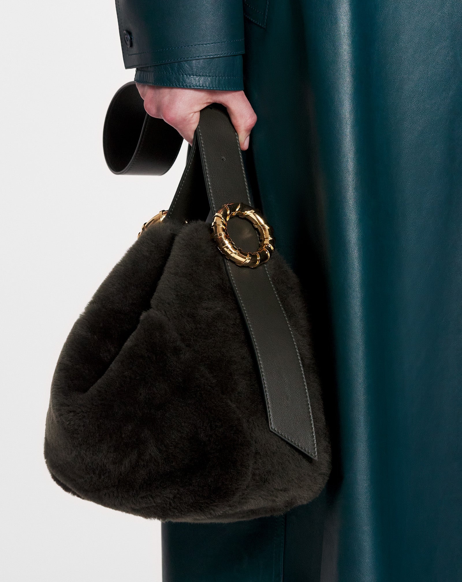 SMALL-MEDIUM SHEARLING MELODIE HOBO BAG - 8