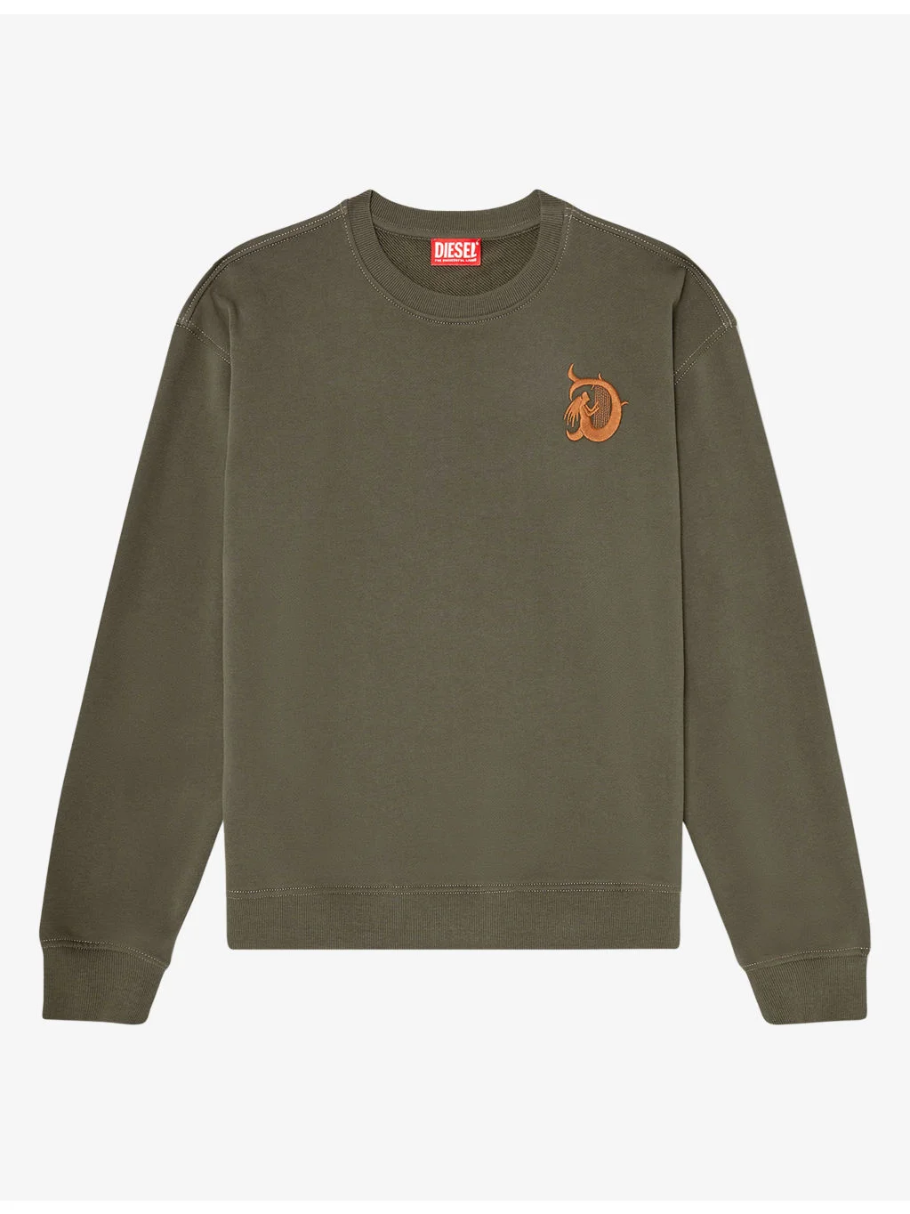 Embroidered Flock-Print Crewneck Cotton Jumper - 1