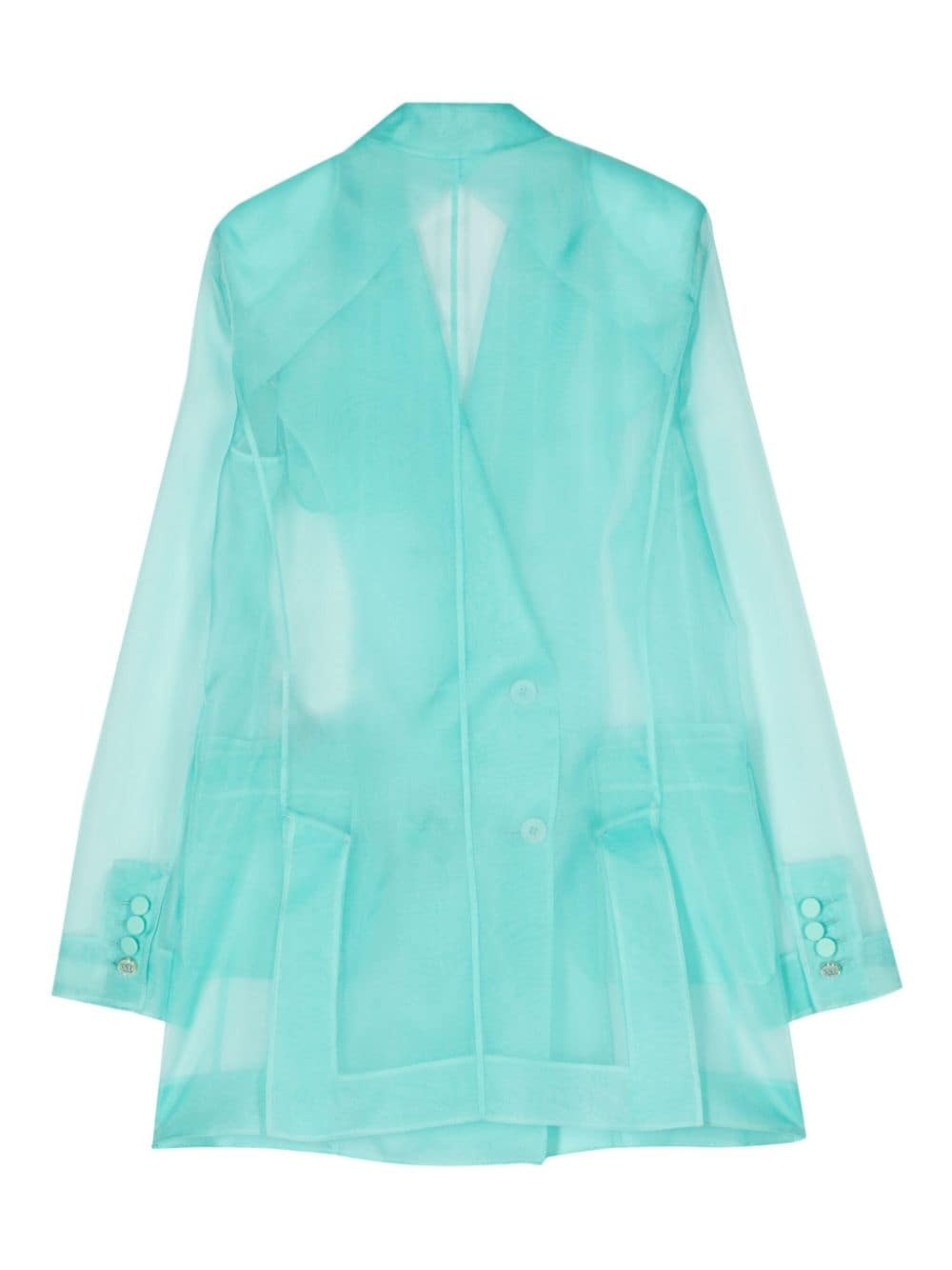Negrar organza double-breasted blazer - 2