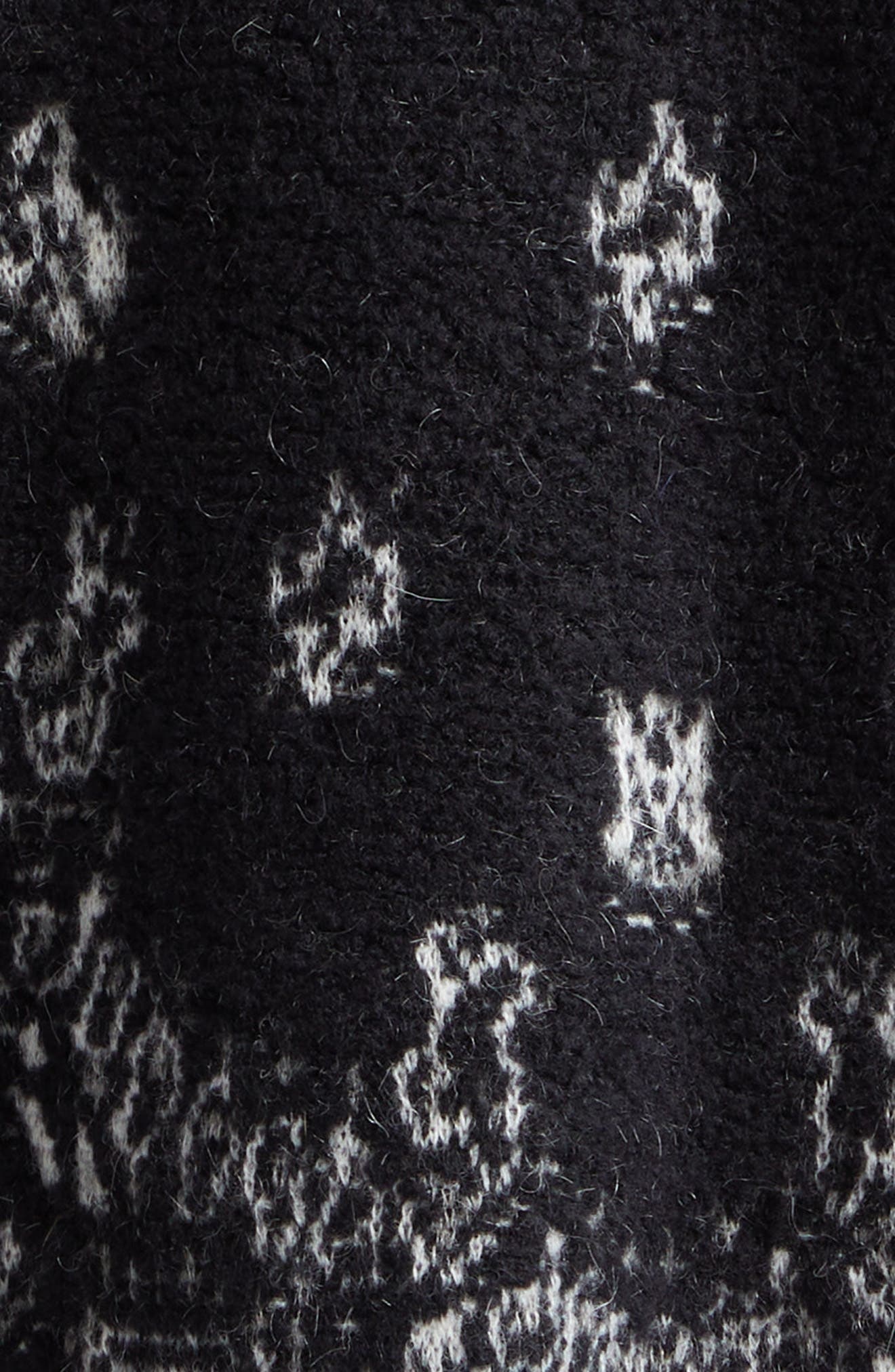 Bandana Jacquard Hooded Alpaca, Mohair & Wool Blend Sweater - 7