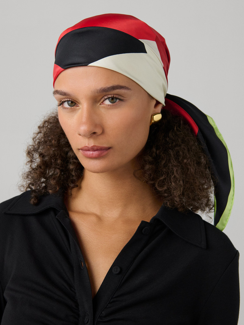 DIANE VON FURSTENBERG Flag Silk Scarf outlook