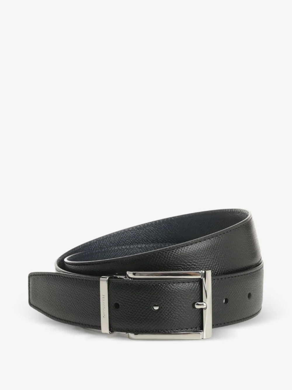 reversible grained leather belt - 1
