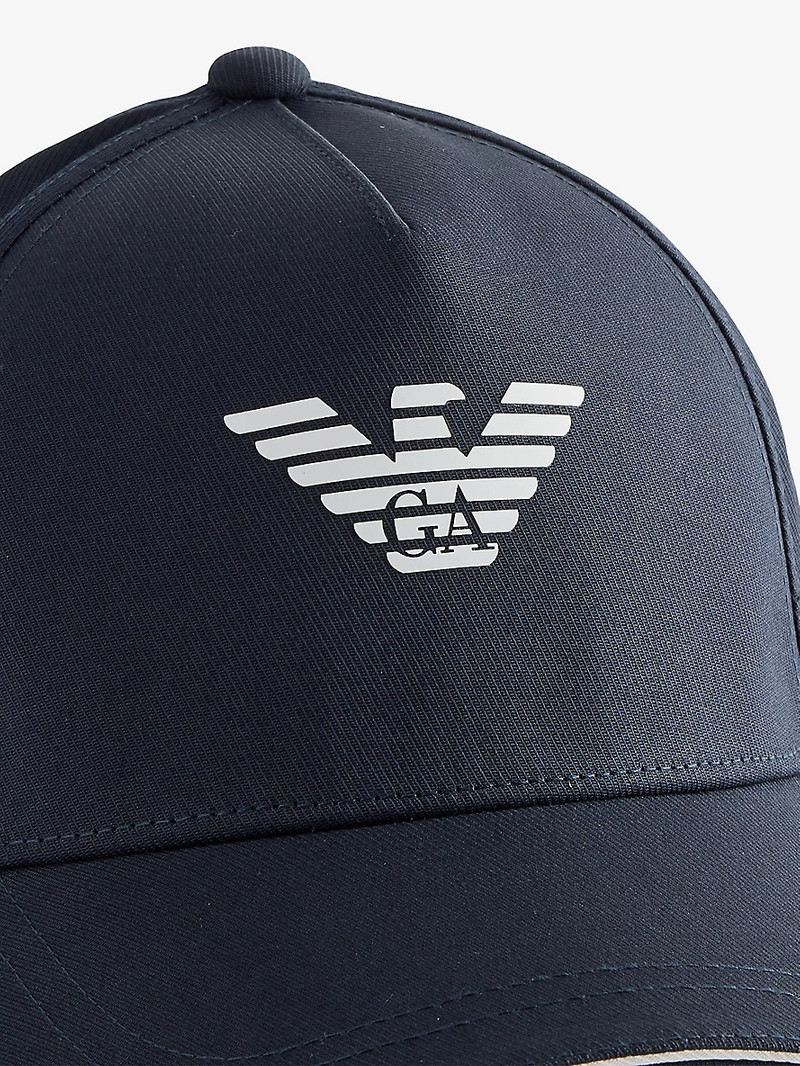 EMPORIO ARMANI Brand Logo-Print Cotton Cap outlook