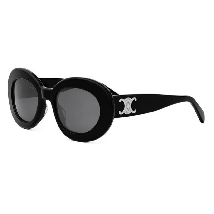 Celine Triomphe Grey Oval Ladies Sunglasses CL40312U 01A 53 - 2