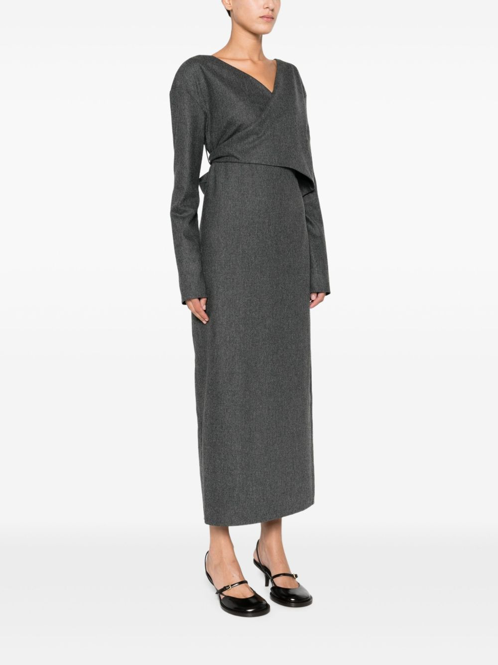 cross-neck wrap dress - 3
