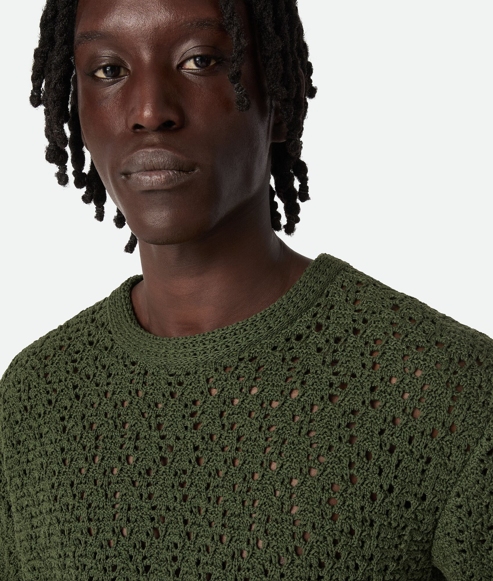 Cotton Crochet Knit T-Shirt - 4