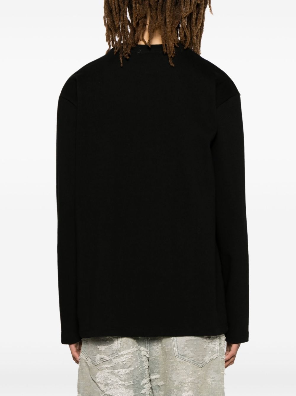 illustration-print cotton sweatshirt - 4
