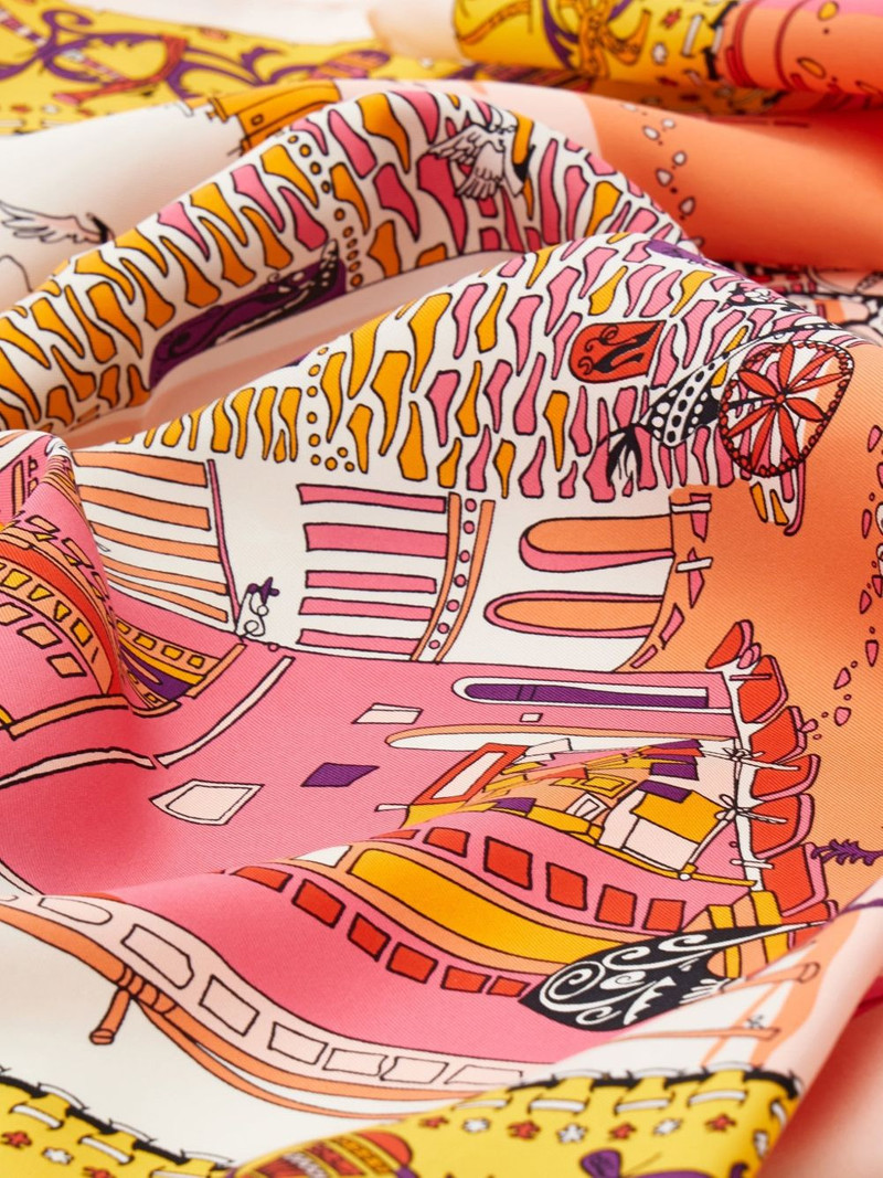 Palazzo Spini Feroni print silk scarf 3