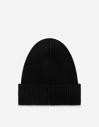 Dolce & Gabbana Knit cotton hat with DG patch outlook
