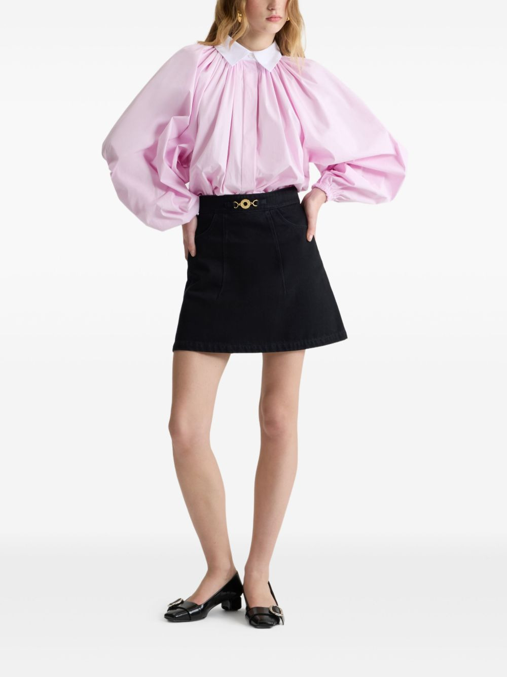 long-sleeved poplin blouse - 2