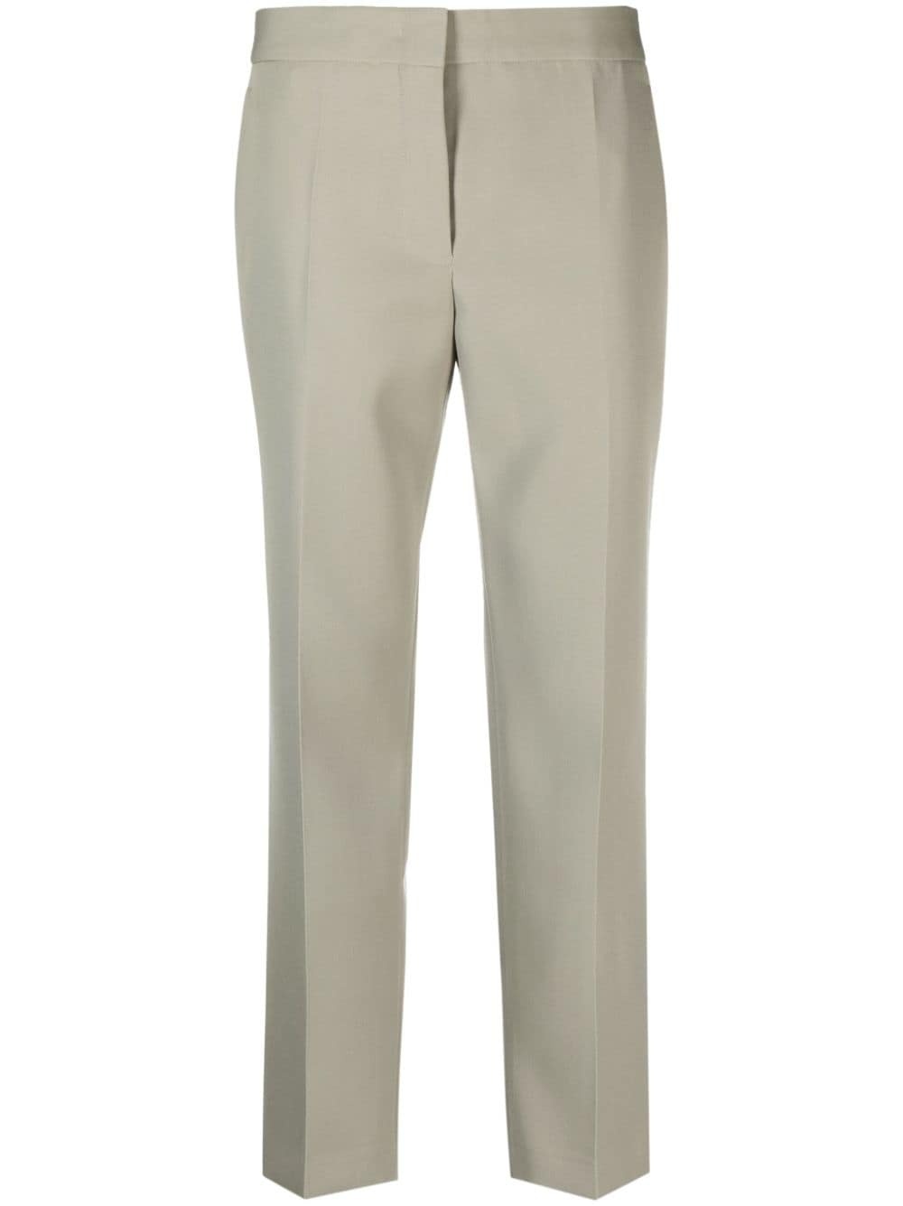 straight-leg wool trousers - 1