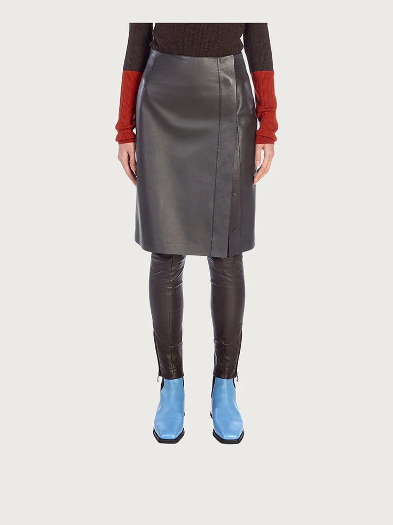 FERRAGAMO SLIM NAPPA SKIRT outlook