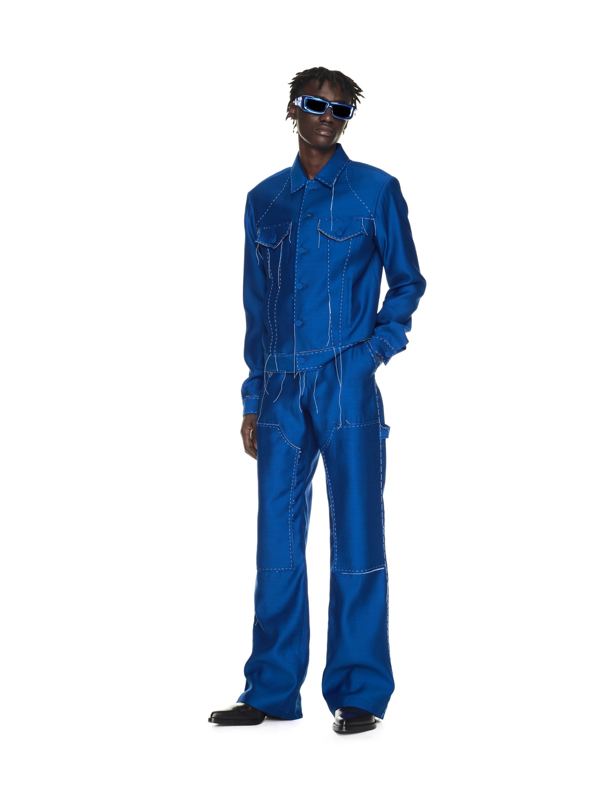 Stitch Relaxed Carpenter Pant Blue No C - 3