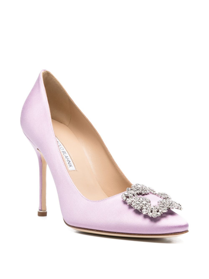 Manolo Blahnik Hangisi crysta-embellished pumps outlook