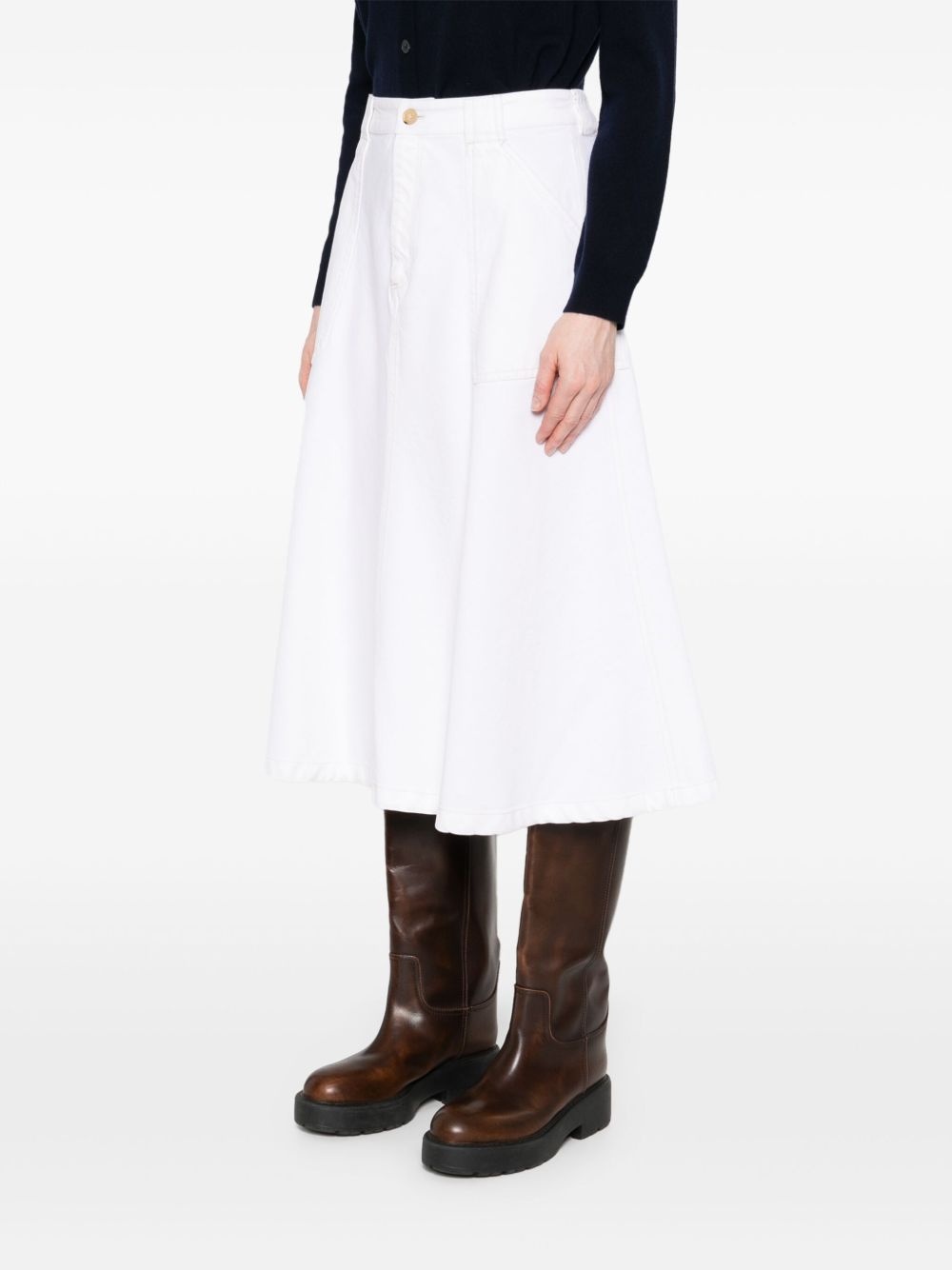 Laurie organic-cotton midi skirt - 3