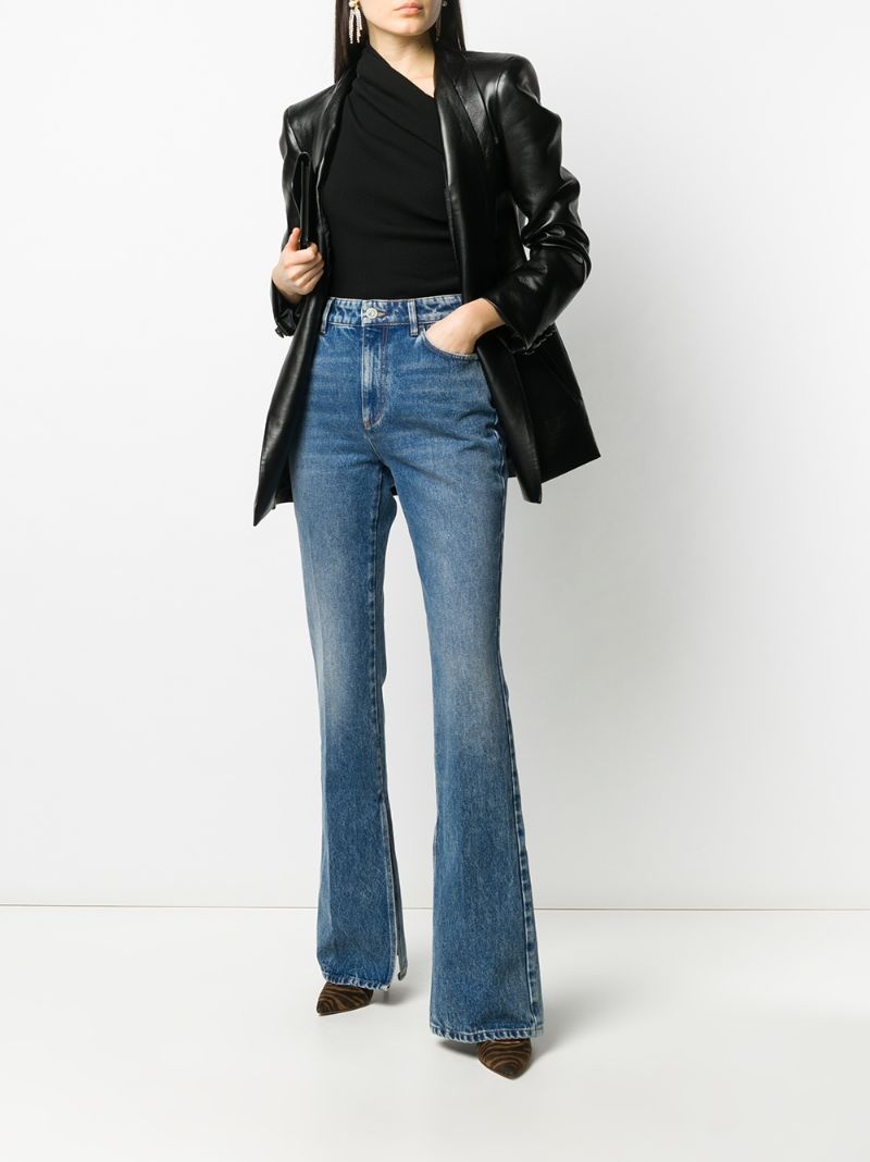 high-waisted bootcut jeans - 2