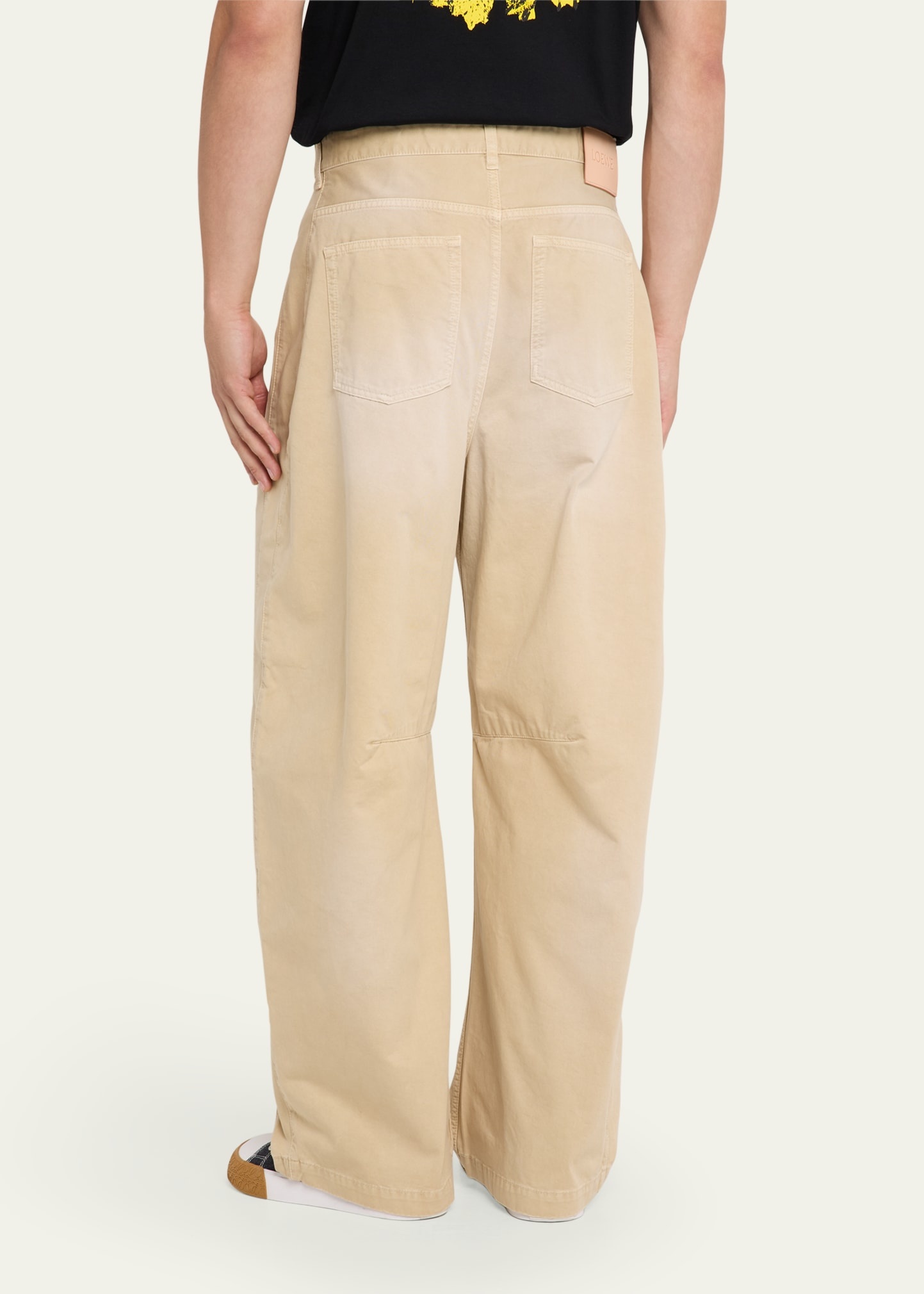 Men's Faded Cotton Barrel Pants - 3
