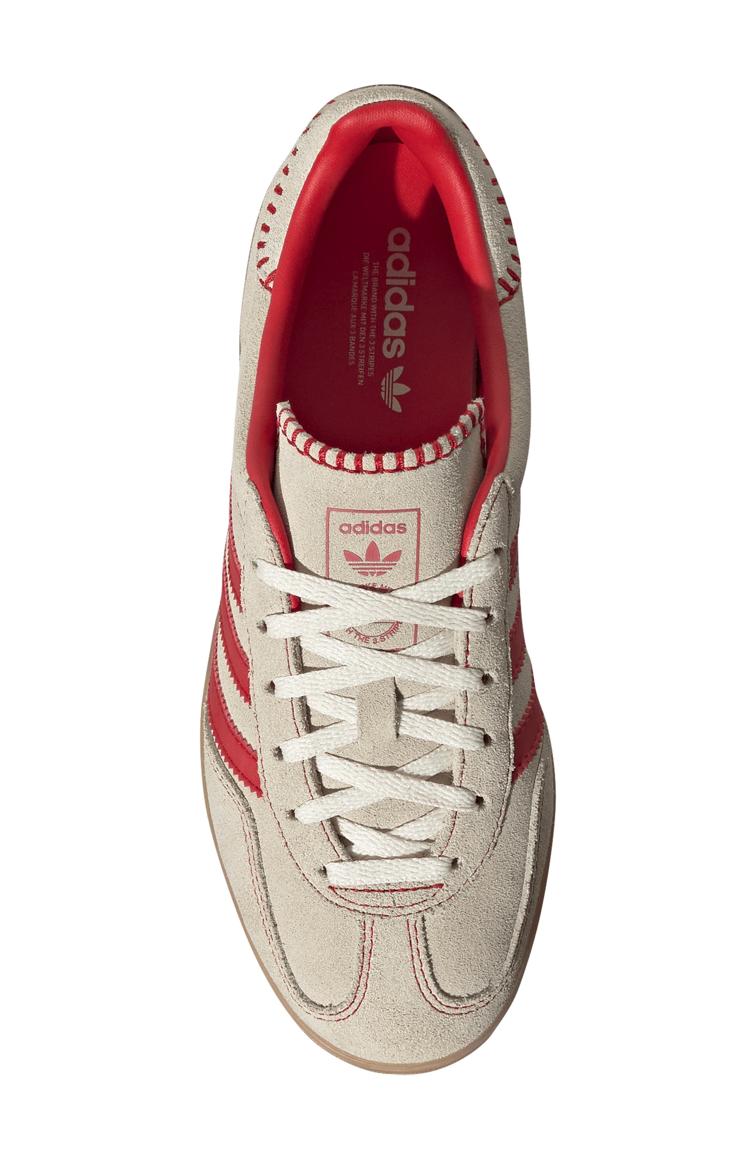 adidas Gazelle Indoor Sneaker in Better Scarlet/Cream White at Nordstrom - 4