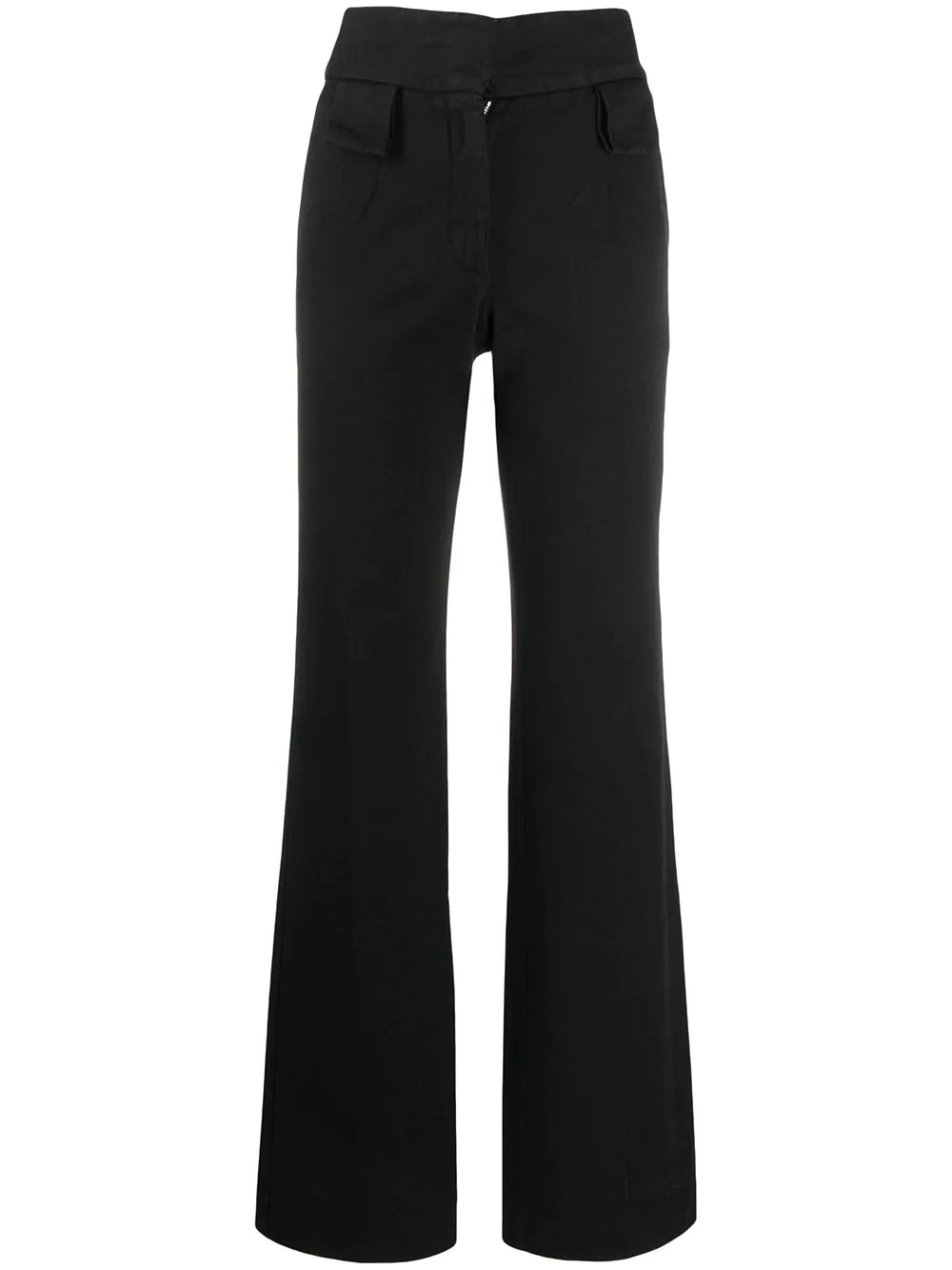 high-waist straight-leg trousers - 1