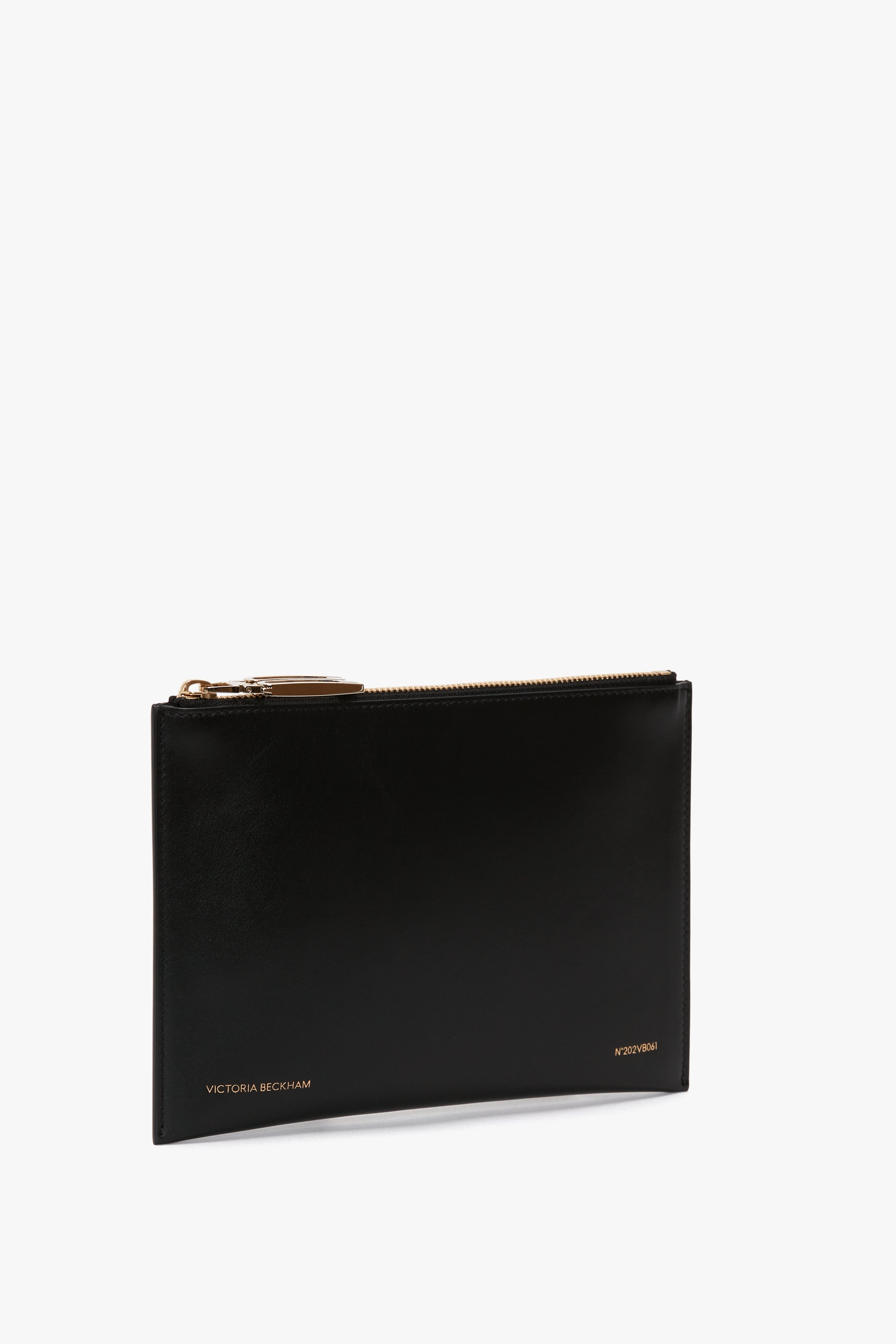 B Frame Pochette In Black Leather - 2