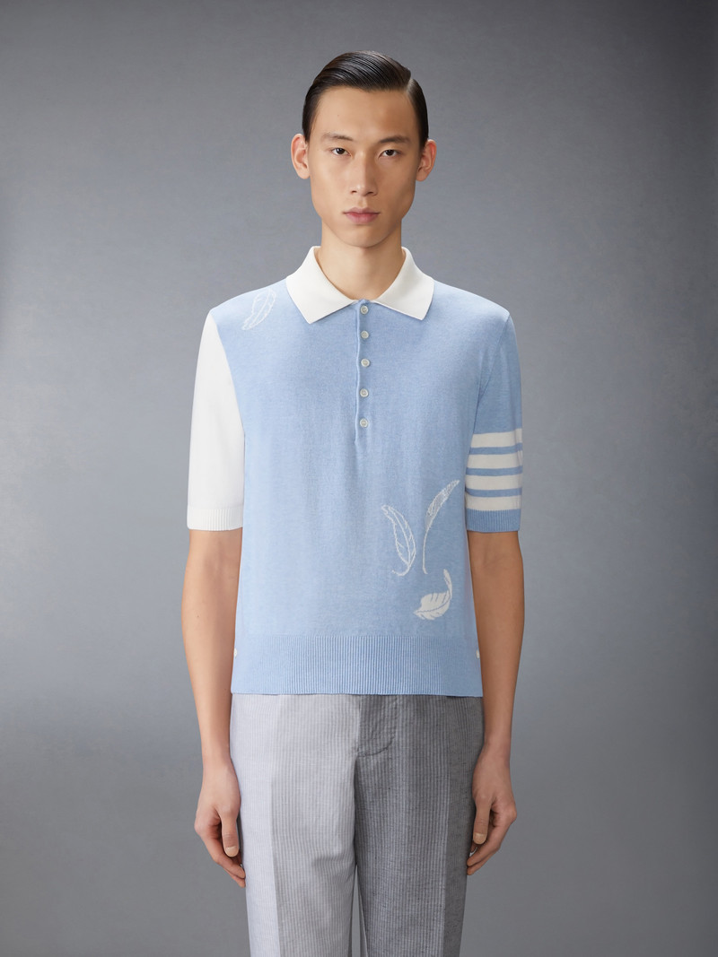 Thom Browne FUNMIX FEATHER INTASIA 4-BAR POLO outlook