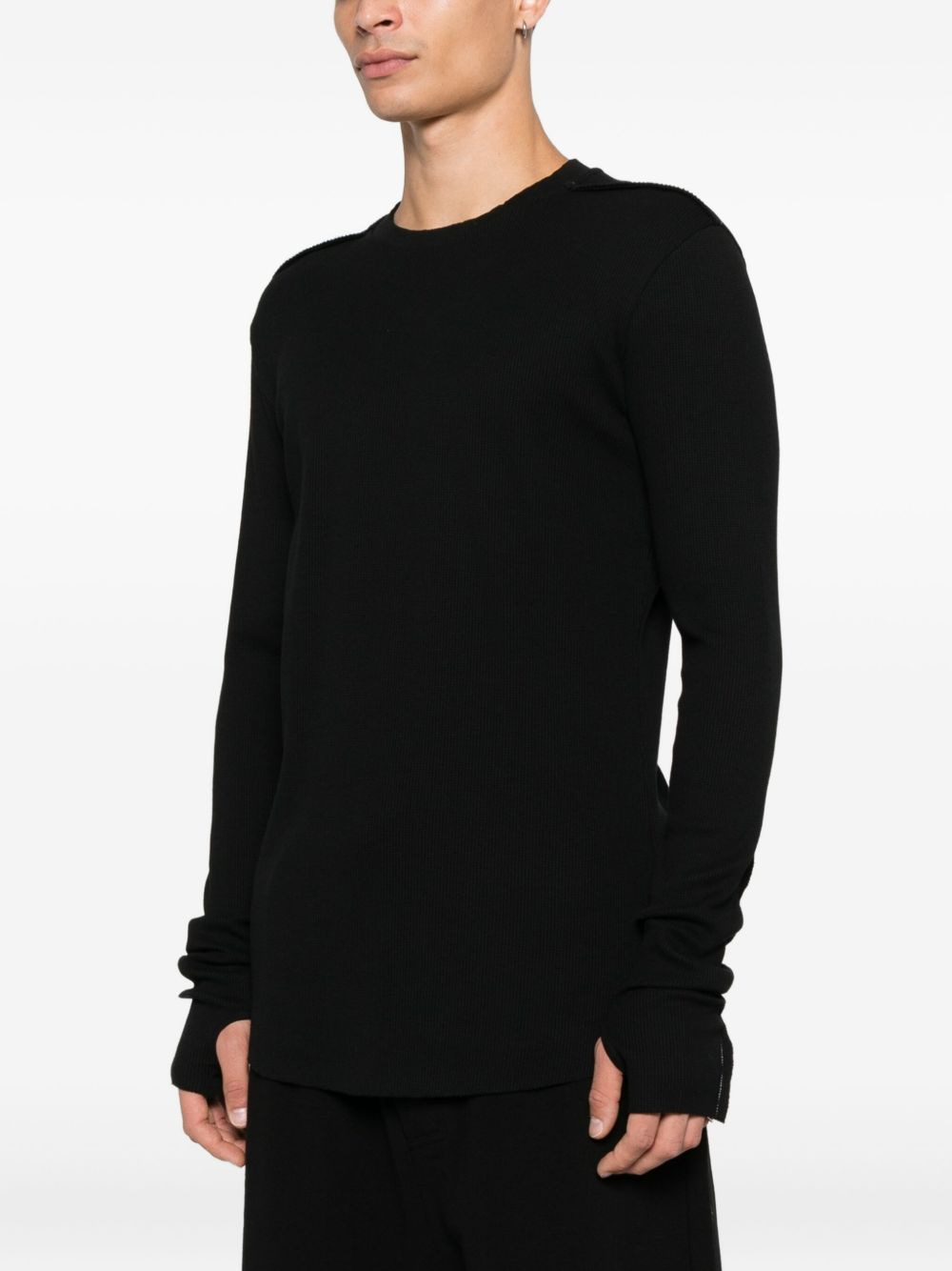 ribbed crew-neck sweater - 3