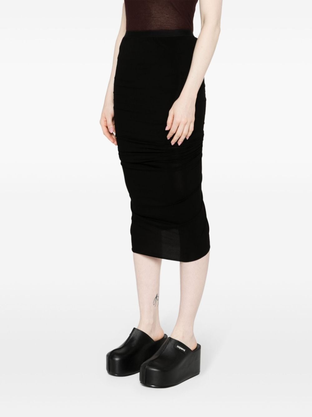 Shrimp ruched midi skirt - 3