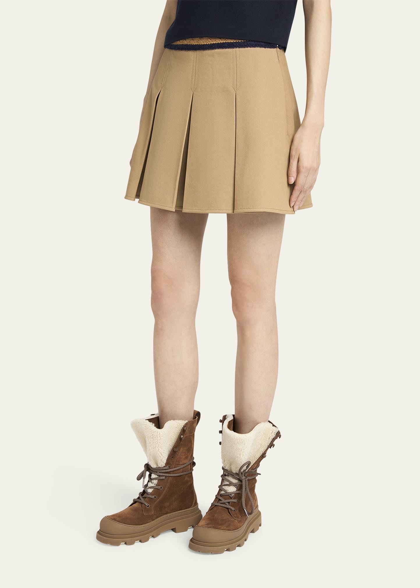 Pleated Mini Skirt - 4