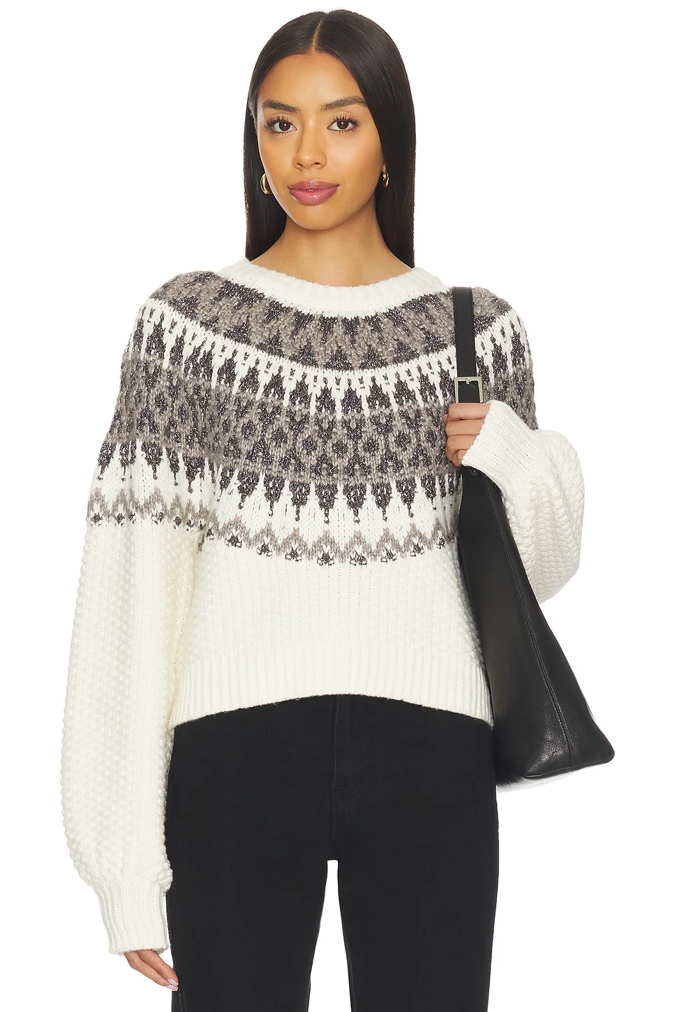 Alora Long Sleeve Fair Aisle Top - 1