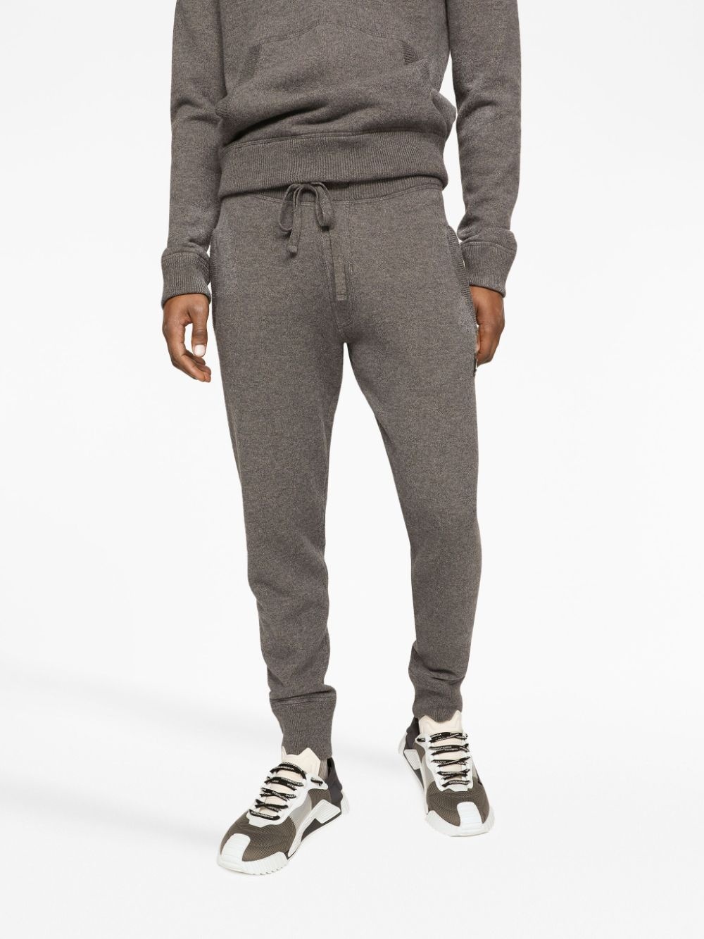 logo-plaque knitted track pants - 5