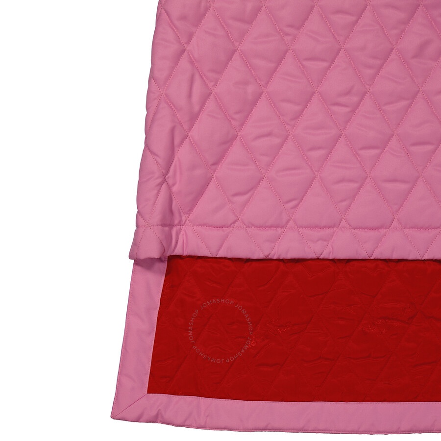 Burberry Ladies Bubble Gum Pink Asymmetric Diamond Quilted Skirt - 7
